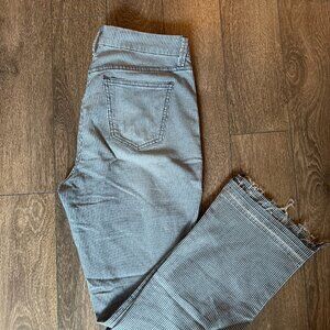 Joe's Jeans - Light Blue Striped High Rise Wide Leg Crop Size 29